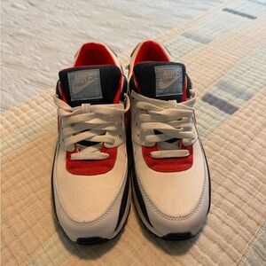 Nike Men's Sneakers in Red, White, and Black